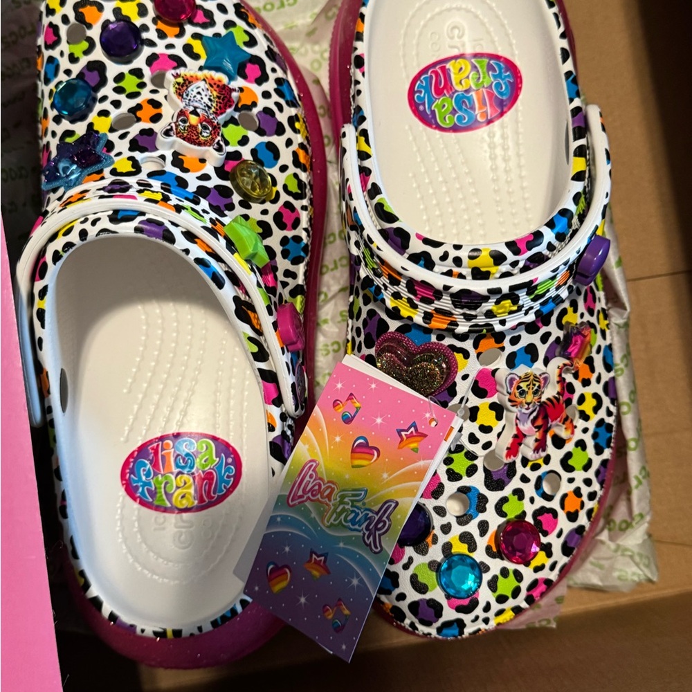 Lisa Frank Vibrant Leopard Kids' Slippers